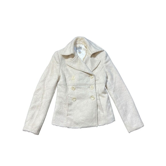 Guess Jeans Vintage Alpaca Wool Blend Pea Coat Jacket Women’s Sz XS - Picture 1 of 16